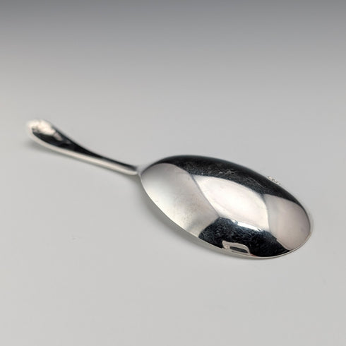 1896 British antique sterling silver tea caddy spoon by Horace Woodwood