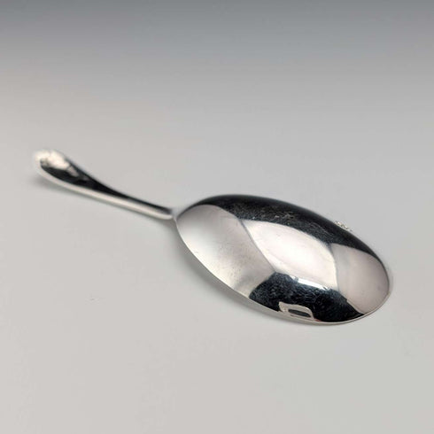 1896 British antique sterling silver tea caddy spoon by Horace Woodwood