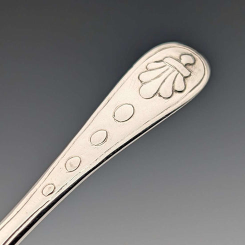 1896 British antique sterling silver tea caddy spoon by Horace Woodwood
