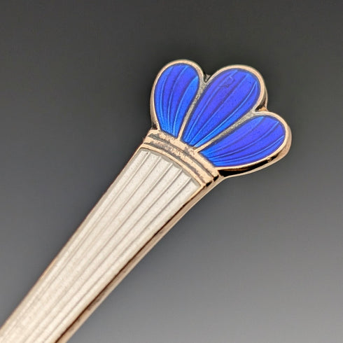 北歐復古琺瑯裝飾純銀咖啡勺 3 件套共 28 克