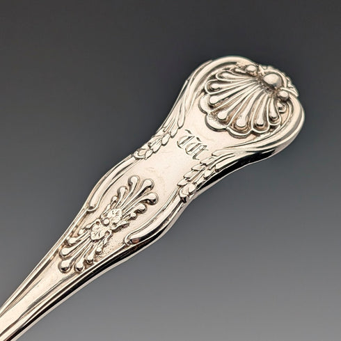 1843 British antique sterling silver mustard spoon x 3, total 91g, Samuel Hayne & Dudley Carter
