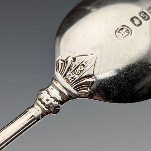 1885 年英國古董純銀茶匙 x6 共 76 克約翰圓形