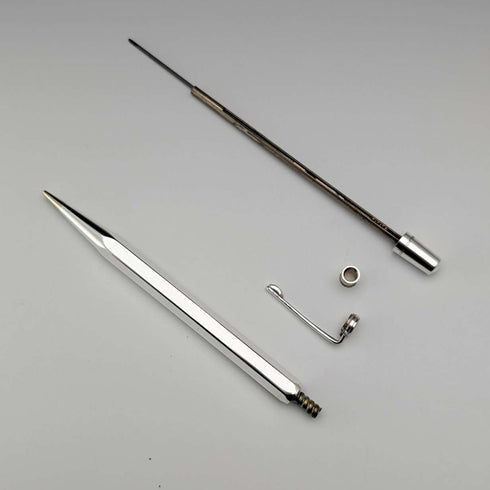 1965 年英國復古 Yard O 紅色純銀六角驅動鉛筆,帶有正品筆芯