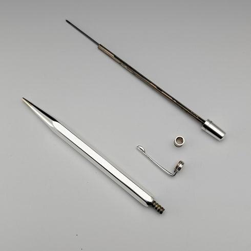 1965年 英国ヴィンテージ ヤード・オ・レッド 純銀製 推進式ペンシル ヘキサゴン 純正替芯付 ケース入