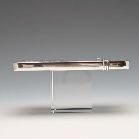 1878 British antique sterling silver card case 92g Robert Thornton