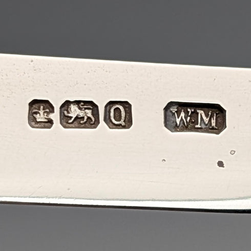 1883 British antique white mother-of-pearl handle, pure silver blade penknife, William Morton