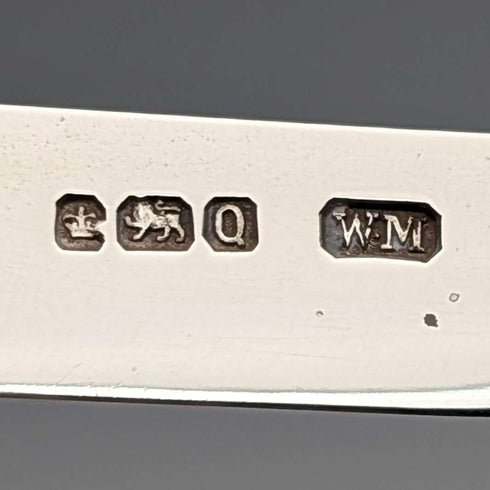 1883 British antique white mother-of-pearl handle, pure silver blade penknife, William Morton