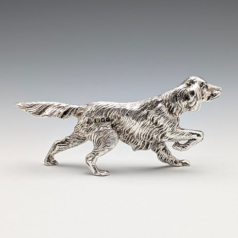 英国CSR Limited 純銀製 アイリッシュ・セッター ミニチュアドッグ フィギュリン