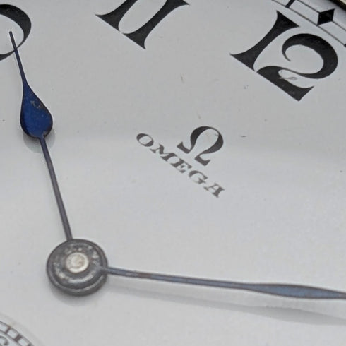 1930年頃 ヴィンテージ オメガ 懐中時計 合金ケース オープンフェース 動作良好