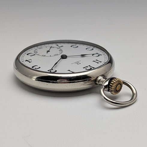Circa 1930 Vintage Omega pocket watch Alloy case Open face Good working condition