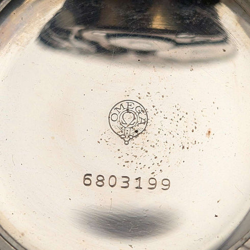 Circa 1915 Antique Omega Pocket Watch Diameter 53mm Railroad Watch Alloy Case In Good Working Condition