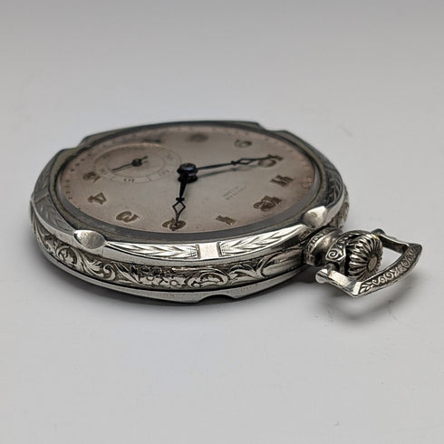 アンティーク スイスCivitas 懐中時計 45mm装飾ケース 動作良好