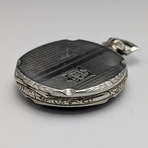 アンティーク スイスCivitas 懐中時計 45mm装飾ケース 動作良好