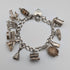1975 British Vintage Sterling Silver Charm Bracelet 48g LC