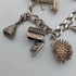 1975 British Vintage Sterling Silver Charm Bracelet 48g LC