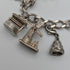 1975 British Vintage Sterling Silver Charm Bracelet 48g LC