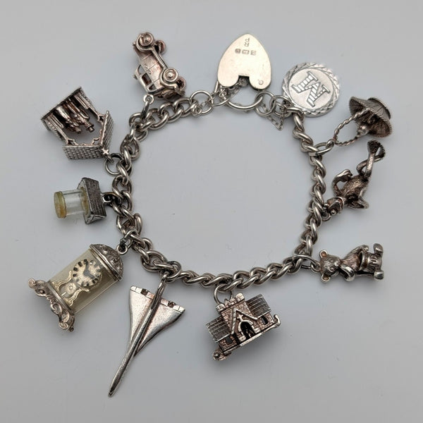 1978 英國復古純銀吊飾手鍊 48 克 RP