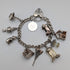 1978 British Vintage Sterling Silver Charm Bracelet 48g RP