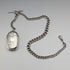 Circa 1900 British antique sterling silver Albert chain, 75g, with sterling silver Vesta case