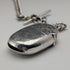 Circa 1900 British antique sterling silver Albert chain, 75g, with sterling silver Vesta case