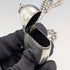 Circa 1900 British antique sterling silver Albert chain, 75g, with sterling silver Vesta case