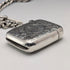 Circa 1900 British antique sterling silver Albert chain, 80g, with sterling silver Vesta case