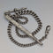 Circa 1900 British antique sterling silver Albert chain, 38g, with push-type pencil