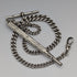 Circa 1900 British antique sterling silver Albert chain, 38g, with push-type pencil