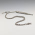 Circa 1900 British antique sterling silver Albert chain, 38g, with push-type pencil