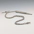 Circa 1900 British antique sterling silver Albert chain, 38g, with push-type pencil