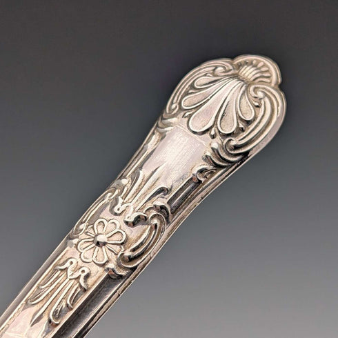 1977 British Vintage Pure Silver Handle Butter Knife Harrison Brothers Paper Box