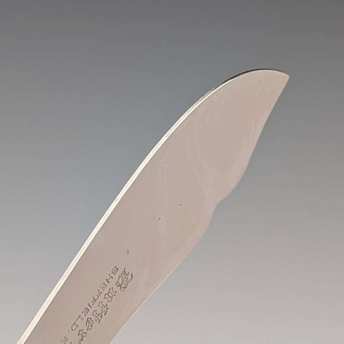1977 British Vintage Pure Silver Handle Butter Knife Harrison Brothers Paper Box