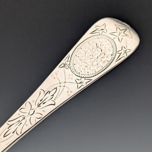 1869年 英国アンティーク 純銀製 クリスニングカトラリーペア 計55g ケース入 HJ Lias&Son