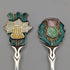 1967 British Vintage Enamel Decorated Sterling Silver Coffee Spoons x 4, Total 48g, Turner & Simpson, Case Included