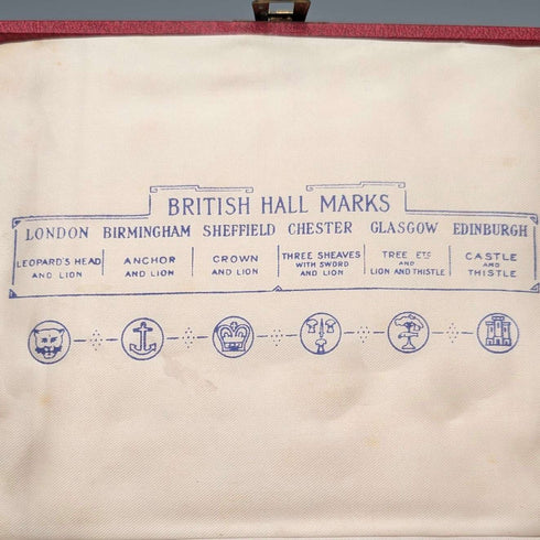 1957 British Vintage Multi-Hallmark Sterling Silver Teaspoons x 6, Total 80g, Roberts & Belk, Case Included