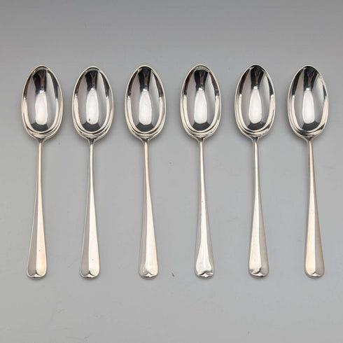 1957 British Vintage Multi-Hallmark Sterling Silver Teaspoons x 6, Total 80g, Roberts & Belk, Case Included