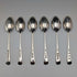 1957 British Vintage Multi-Hallmark Sterling Silver Teaspoons x 6, Total 80g, Roberts & Belk, Case Included