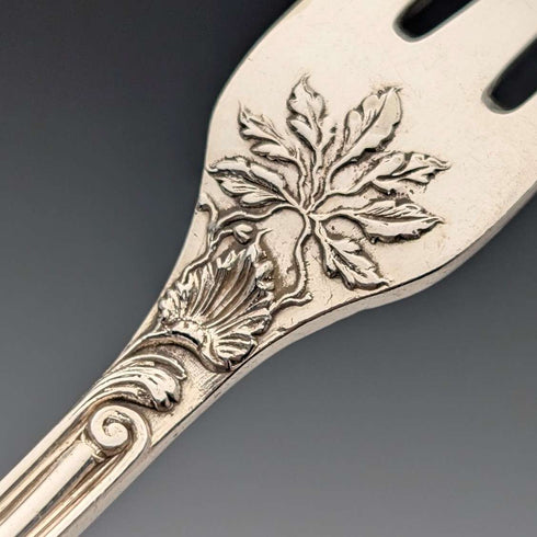 Antique British silver plate dessert set, Mappin & Webb, in case