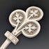 12 antique British silver plate dessert spoons from around 1850, Jehoiada Alsop Rhodes, in case