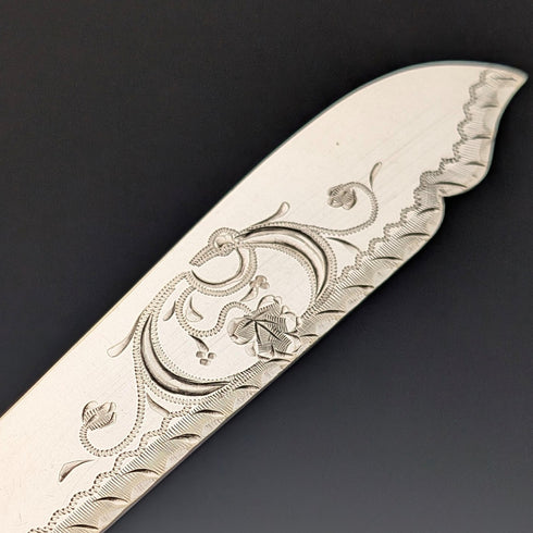 1906年頃 英国アンティーク 純銀ハンドル カトラリー6ペア John Biggin 木箱入り