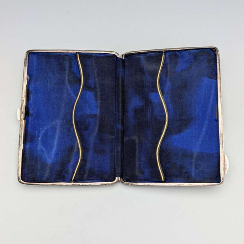 1889 British antique sterling silver double door card case, 73g, Minshull & Latimer