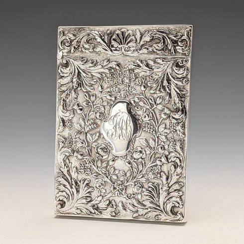 1837年 英国アンティーク 純銀製 カードケース 63g Gervase Wheeler