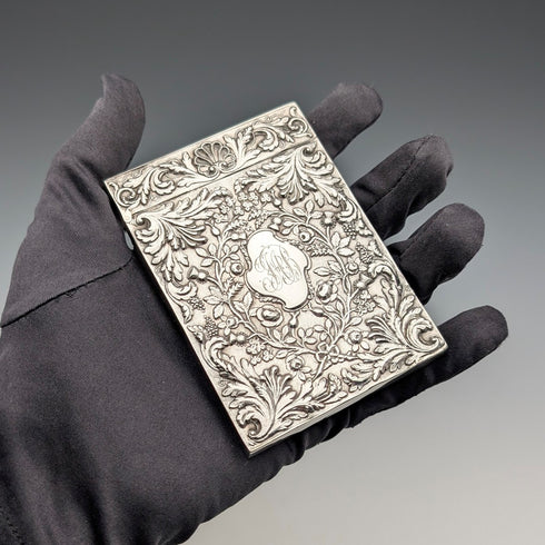 1837年 英国アンティーク 純銀製 カードケース 63g Gervase Wheeler