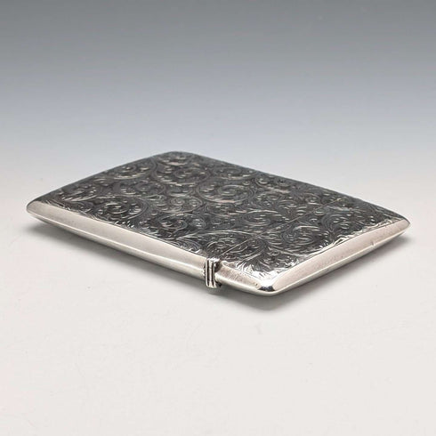 1902 British antique sterling silver card case, 81g, Joseph Rodgers