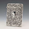 1902 British antique sterling silver embossed card case, 52g, Henry Matthews