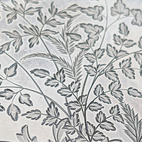 1899 British antique sterling silver card case 64g Robert Thornton