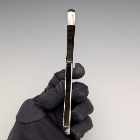 1899 British antique sterling silver card case 64g Robert Thornton