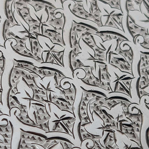 1884 British antique sterling silver card case 56g George Unite