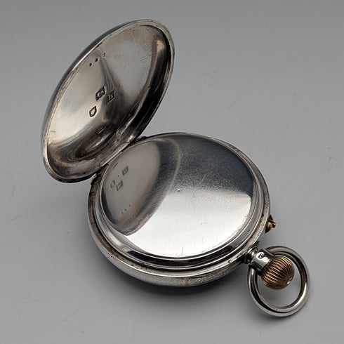 1903年 英国アンティーク ジョン・ベネット 懐中時計 銀側オープンフェース 動作良好