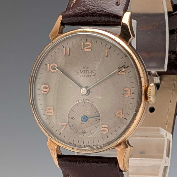 1960s British vintage Smith DeLux wristwatch, 15 jewels, mechanical, in good working order